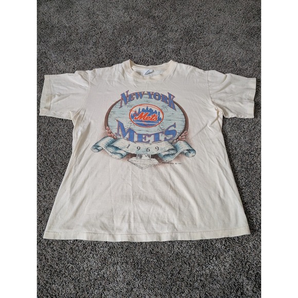 STARTER Other - Vintage 1992 Starter New York Mets 1969 World Series T-Shirt Mens Medium Cream
